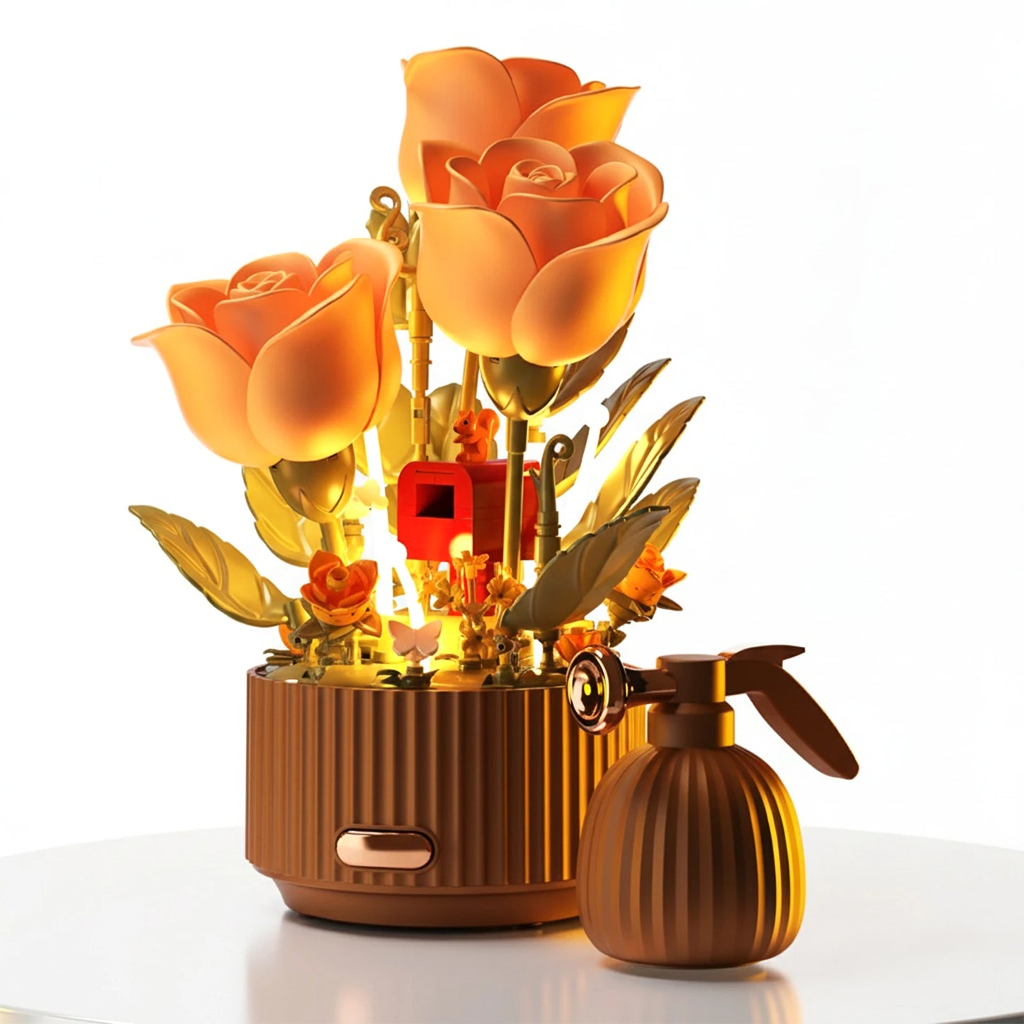 Bouquet de fleurs éternelles avec son arrosoir magique