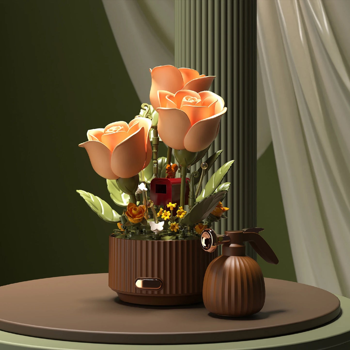 Bouquet de fleurs éternelles avec son arrosoir magique