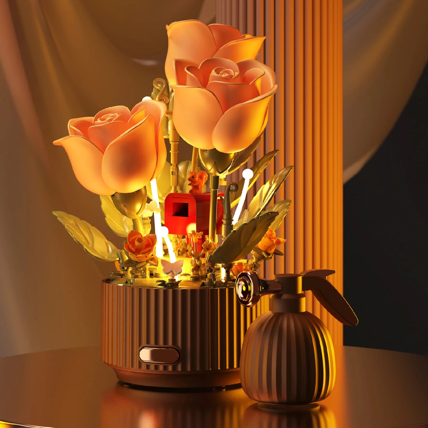 Bouquet de fleurs éternelles avec son arrosoir magique