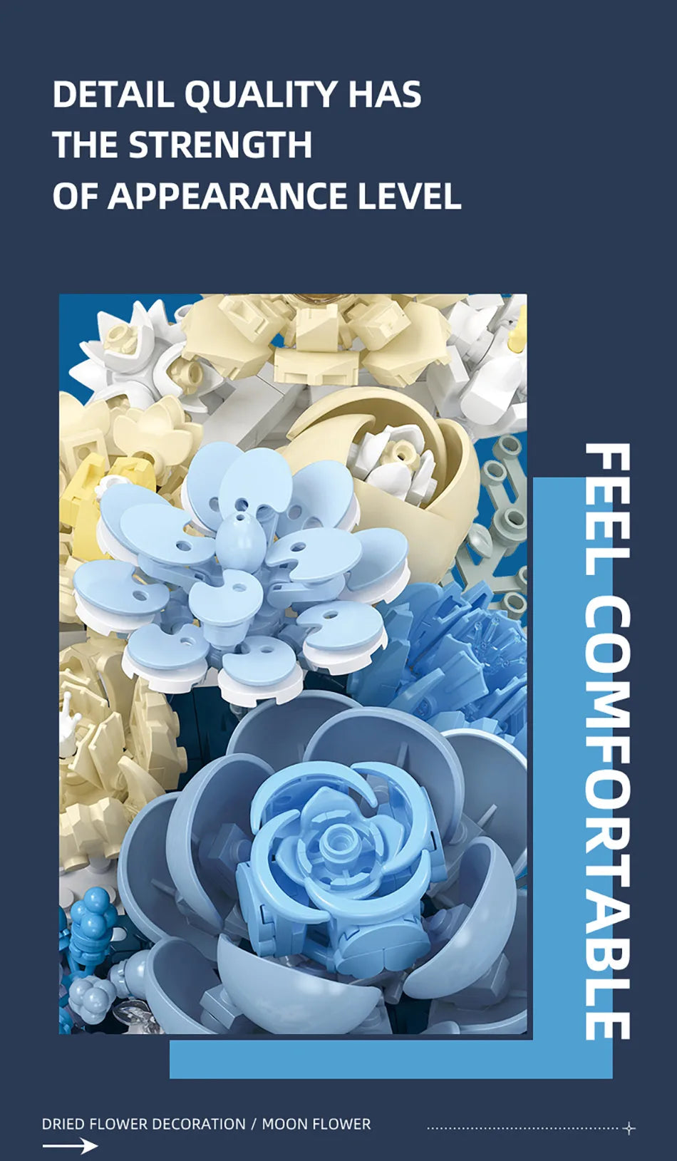 Moon Flowers – Fleurs Éternelles à Construire – Décoration Murale Suspendue