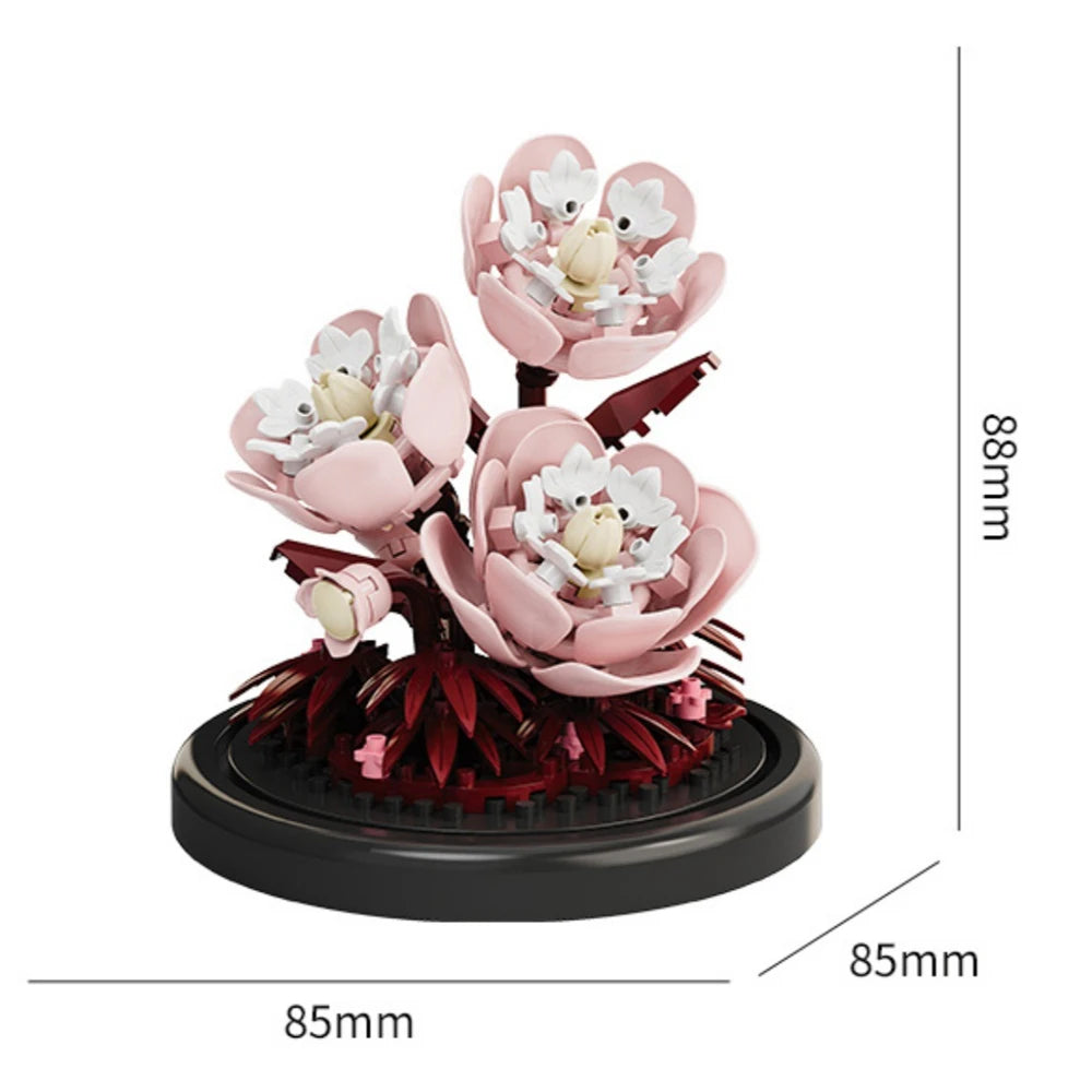 Fleurs éternelles sous cloche